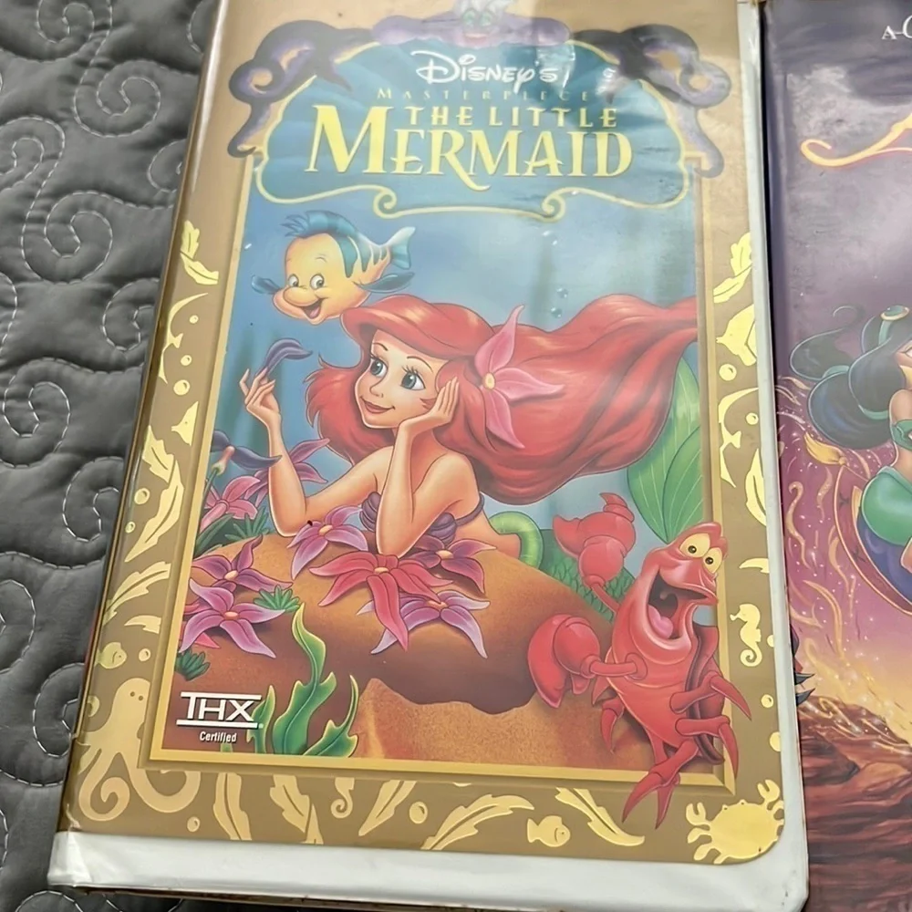 Walt Disney Lot if 5 VHS Tapes Little Mermaid Aladdin dinosaurs